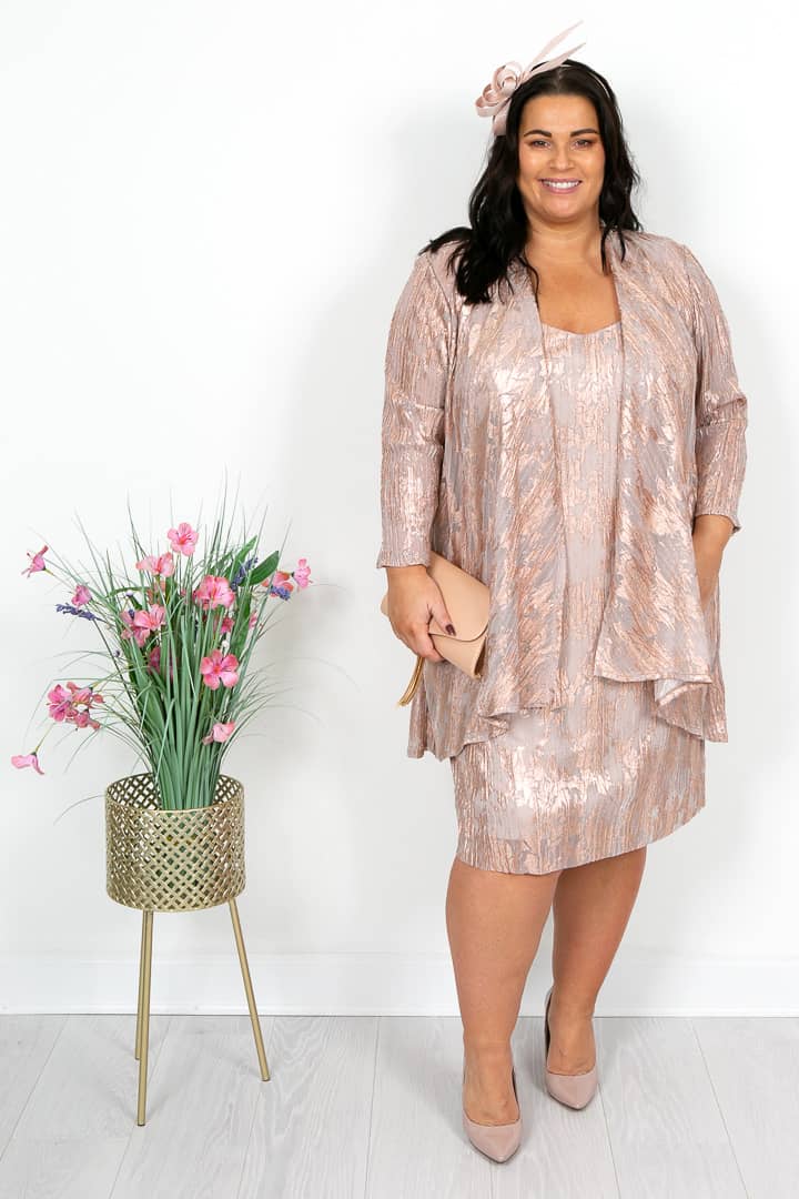 rose gold dress with jacket Rose Gold Dress and Jacket