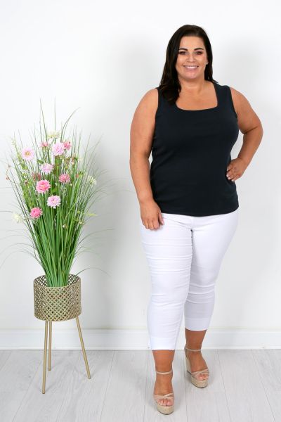 Black Ankle Grazer Trousers