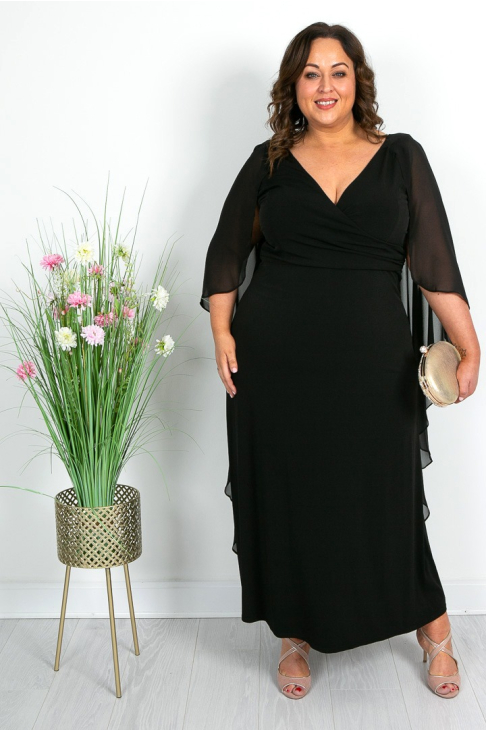 princess polly baby blue dress Stella Dress in Black Cotton Poplin – Emily McCarthy main image 1