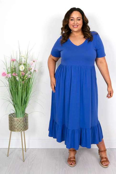 Royal Blue Cotton Dress
