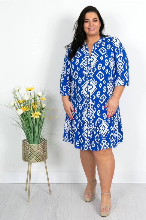 Royal Blue Aztec Dress Royal Blue Aztec Dress