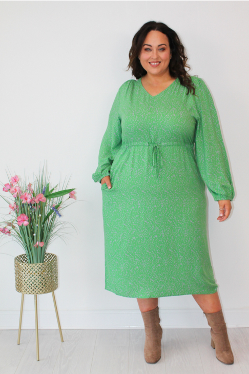 Green Ditsy Floral Dress