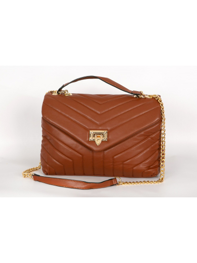 Stitched Detail Bag in Camel
