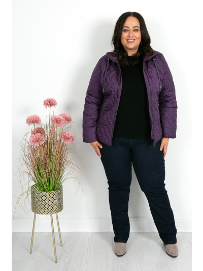 Purple Lightly Quilted Jacket