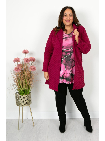 Fuchsia Pink Textured Jacket