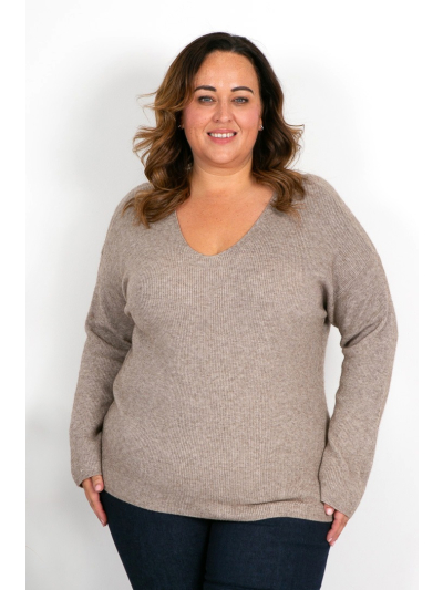Mushroom V Neck Knit