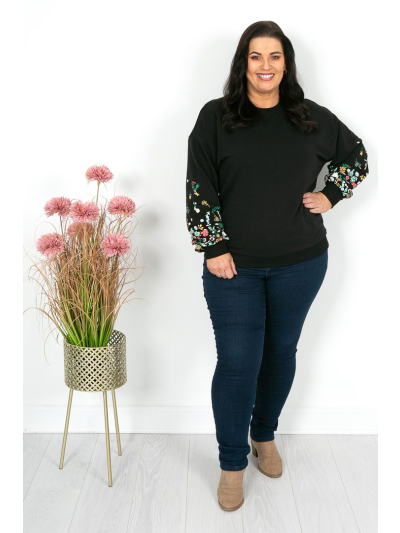 Floral Sleeved Sweatshirt