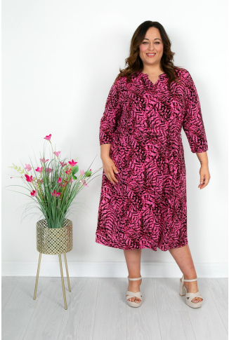 Pink Animal Print Dress
