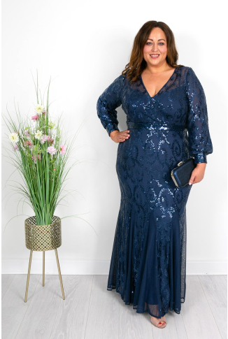 nice plus size evening dresses LaDivine CD845C Long Beaded Prom Formal Plus Size Dress