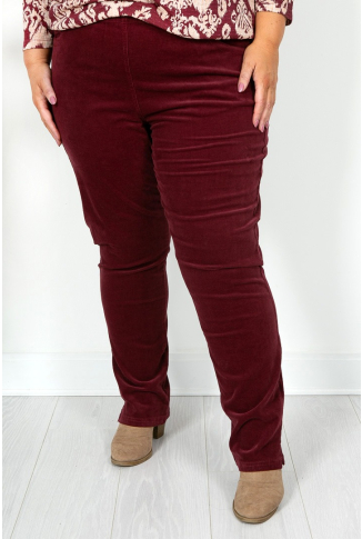 Burgundy Cord Trousers