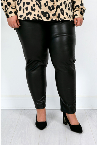 Black Pleather Trousers