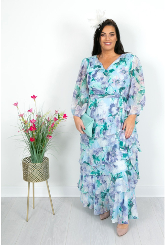 Floral Ruffle Maxi Dress