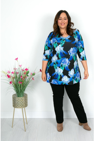 Blue & Green Floral Tunic