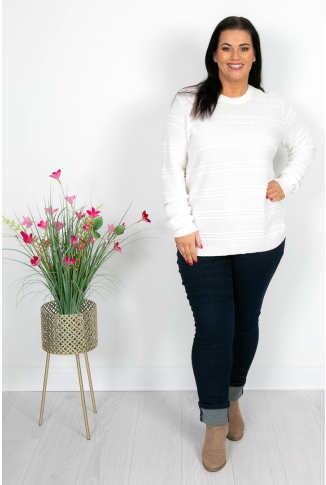 Cream Cotton Rib Knit
