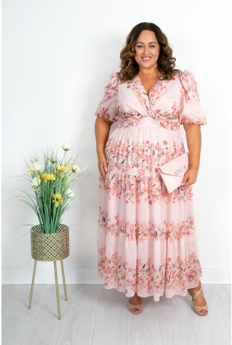Blush Pink Twist Front Dress