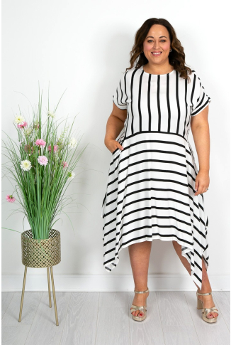 Monochrome Stripe Dress