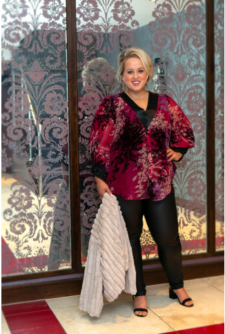 Claire Top in Garnet