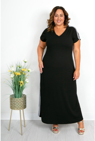 Black & White Side Stripe Dress