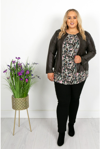 Dark Grey Leatherlook Jacket 