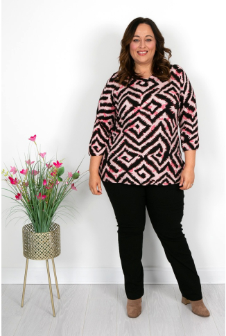 Pink Chevron Top