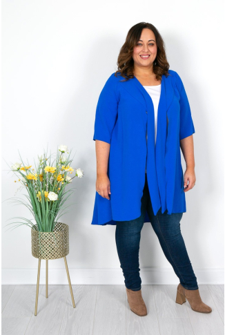 Kimono Style Tie Jacket in Royal Blue