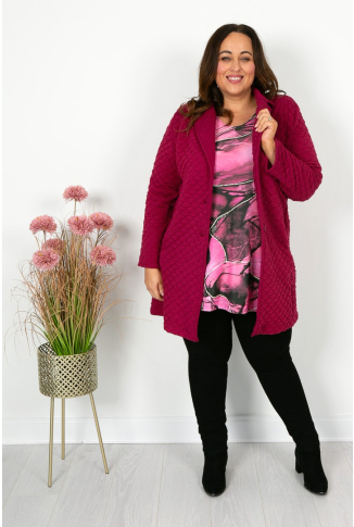 Fuchsia Pink Textured Jacket