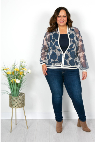 Openwork Bomber Jacket