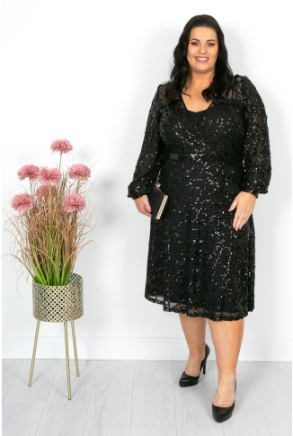 Sequin Encrusted Crossover Dress
