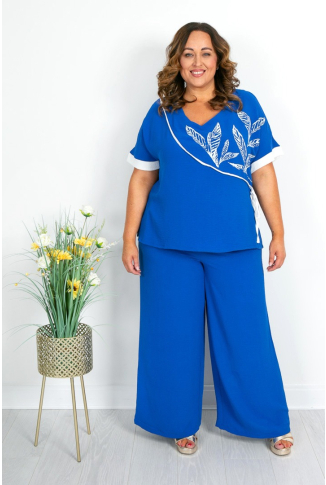 Royal Blue Side Tie Top