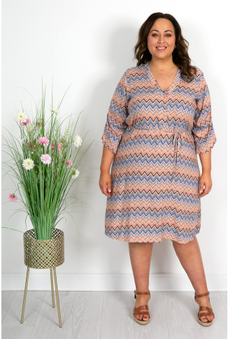 Zig Zag Print Dress 