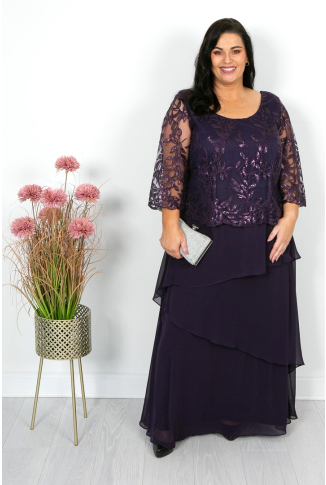 Plum Overlay Dress
