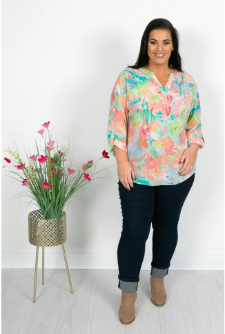 Pastel Floral Shirt Top