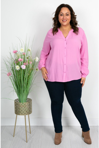 Candy Pink Button Through Shirt