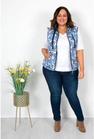 Blue & Navy Reversible Gilet
