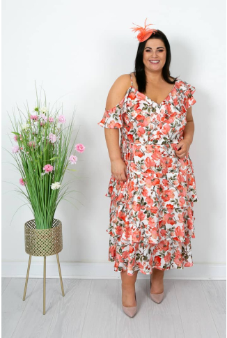 Coral Fiesta Dress-Online Exclusive