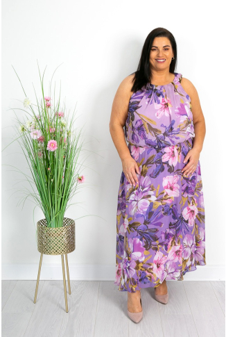 Lilac Gardenia Sleeveless Dress