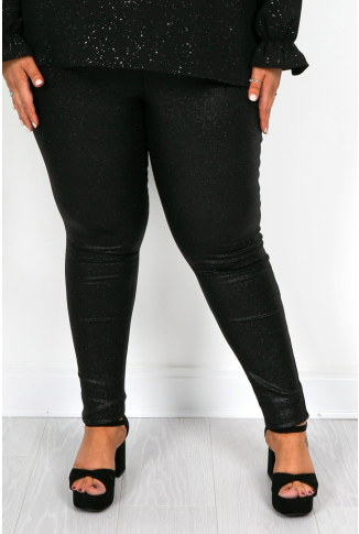 Trouser with Glitter Coating