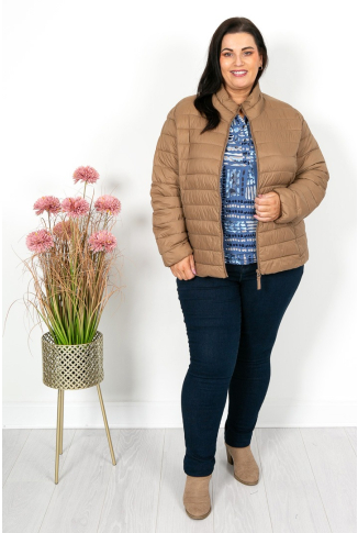 Lightly Padded Jacket in Sand