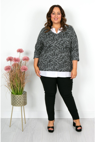 Grey 2in1 Shirt Soft Knit