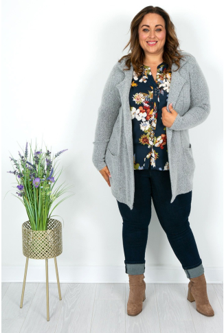 Soft Grey Longline Cardi
