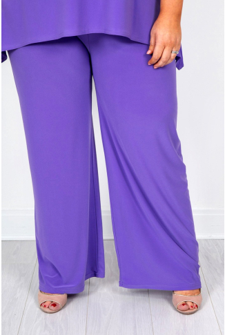 Amethyst Purple Palazzo Trousers