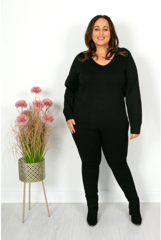 Black Shimmer Reversible Knit