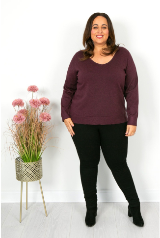 Burgundy Shimmer Reversible Knit