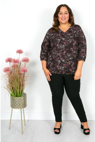 Delicate Floral Elasticated Hem Top