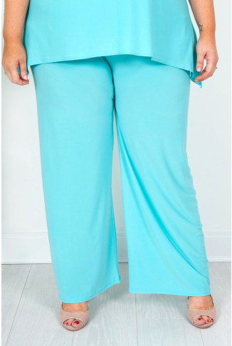 Aqua Blue Palazzo Trousers