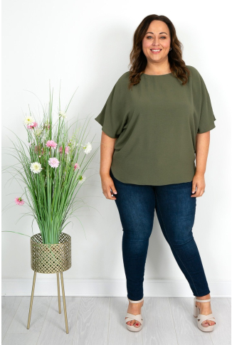 Khaki Relaxed Fit Top