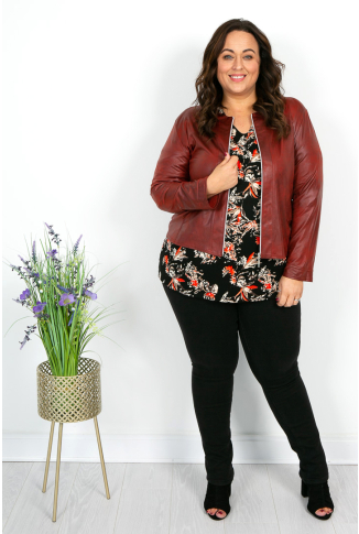 Rust Leatherlook Jacket