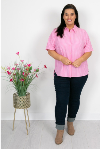 Candy Pink Stripe Shirt