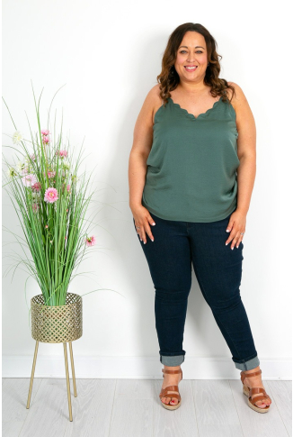 Khaki Satin Cami