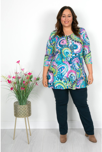 Turquoise Mint green & Pink Tunic